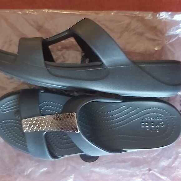 Croc Monterey Metallic Sz 11 Charcoal Black - New. -- PAYPAL  Payment ONLY - Picture 6 of 7